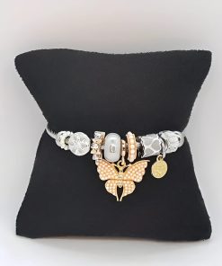 Kelebek Gold Renk Pandora Çelik Bileklik