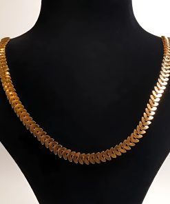 Balık Sırtı Gold Renk Kolye