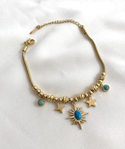 Pusula Gold Renk Çelik Bileklik